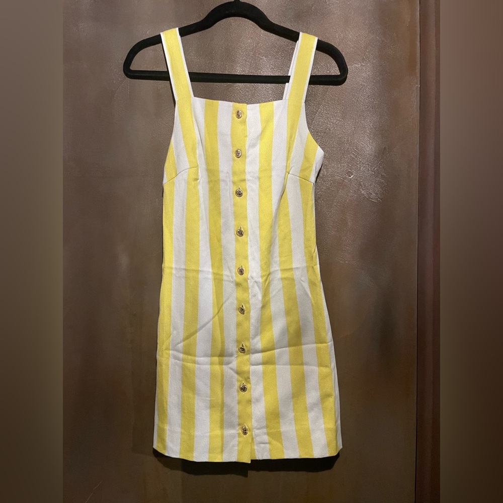 Miguelina Yellow and White Striped Garment 100% cotton